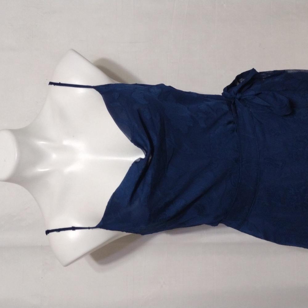 NWT Lulus Cowlneck Spaghetti Strap Faux Wrap Tie Side Maxi Dress M Romantic Chic - Picture 4 of 16